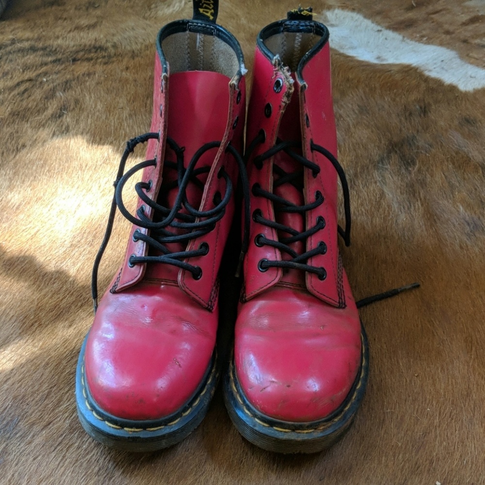 Cherry red doc martens